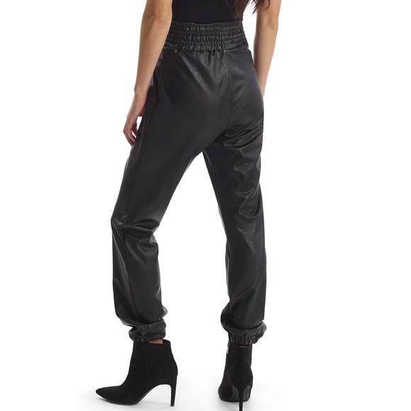 NEW COMMANDO faux leather jogger with elastic waist & hem in black - Picture 3 of 3